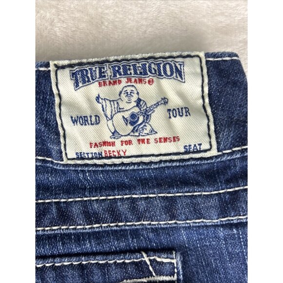 True Religion Becky Boot Cut Jeans Womens Size 32 Western Rodeo School Denim USA - Picture 13 of 14